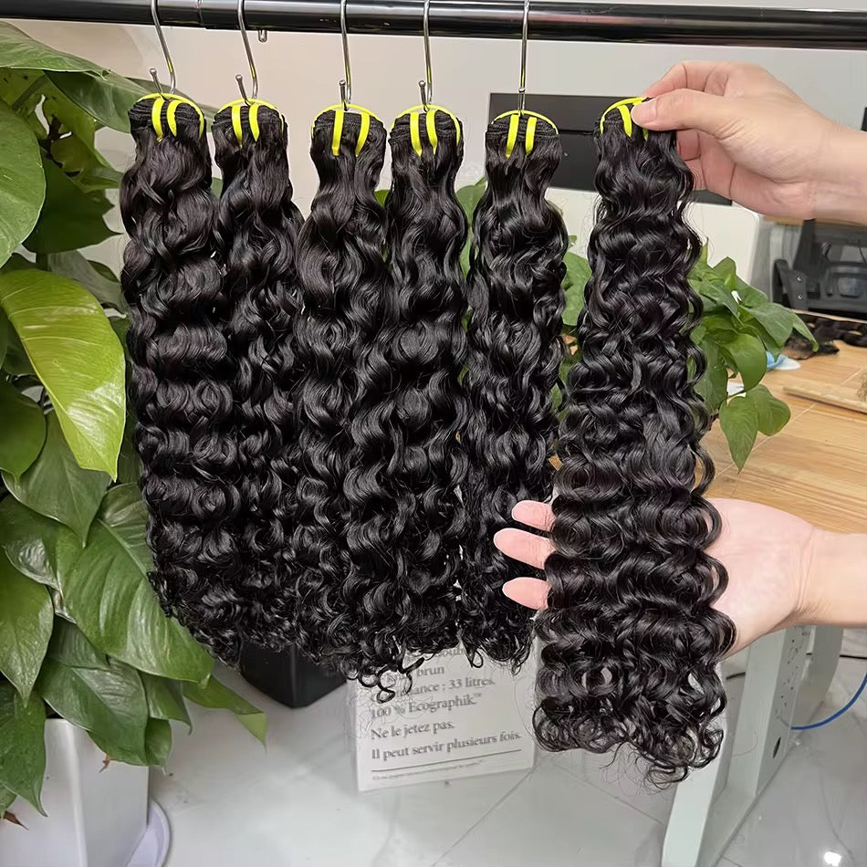 12A Water Wave Bundles – Double Drawn, 100% Raw Vietnamese Virgin Human Hair, Cuticle-Aligned | Baddie Beauty Boutique