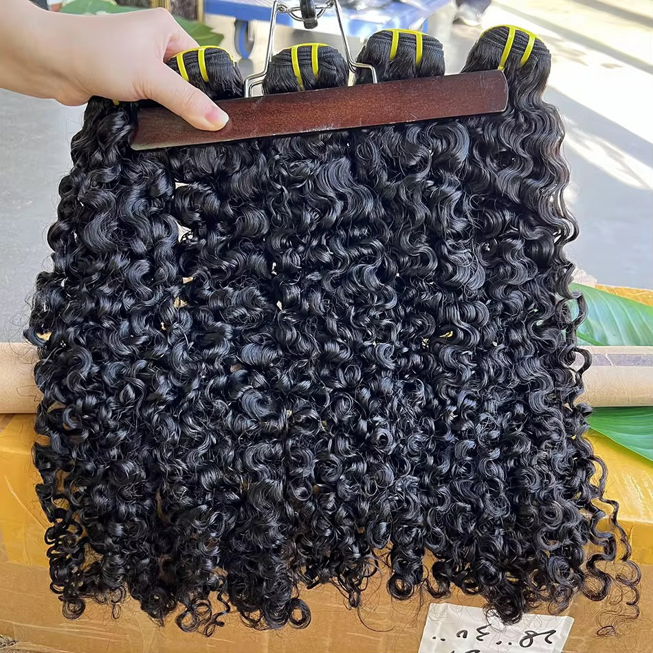 12A Raw Burmese Curly Bundles – Double Weft, One Donor, 100% Virgin Cuticle-Aligned Vietnamese Human Hair | Baddie Beauty Boutique