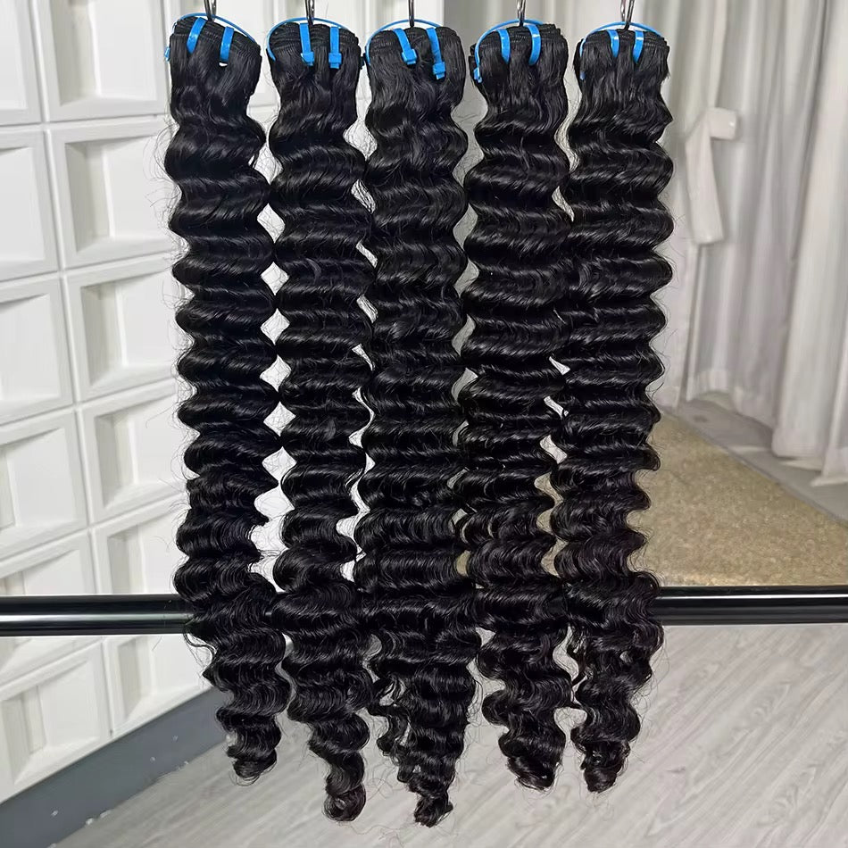 Baddie Beauty Boutique – 15A Double Drawn Deep Wave Raw Vietnamese Virgin Hair Bundles