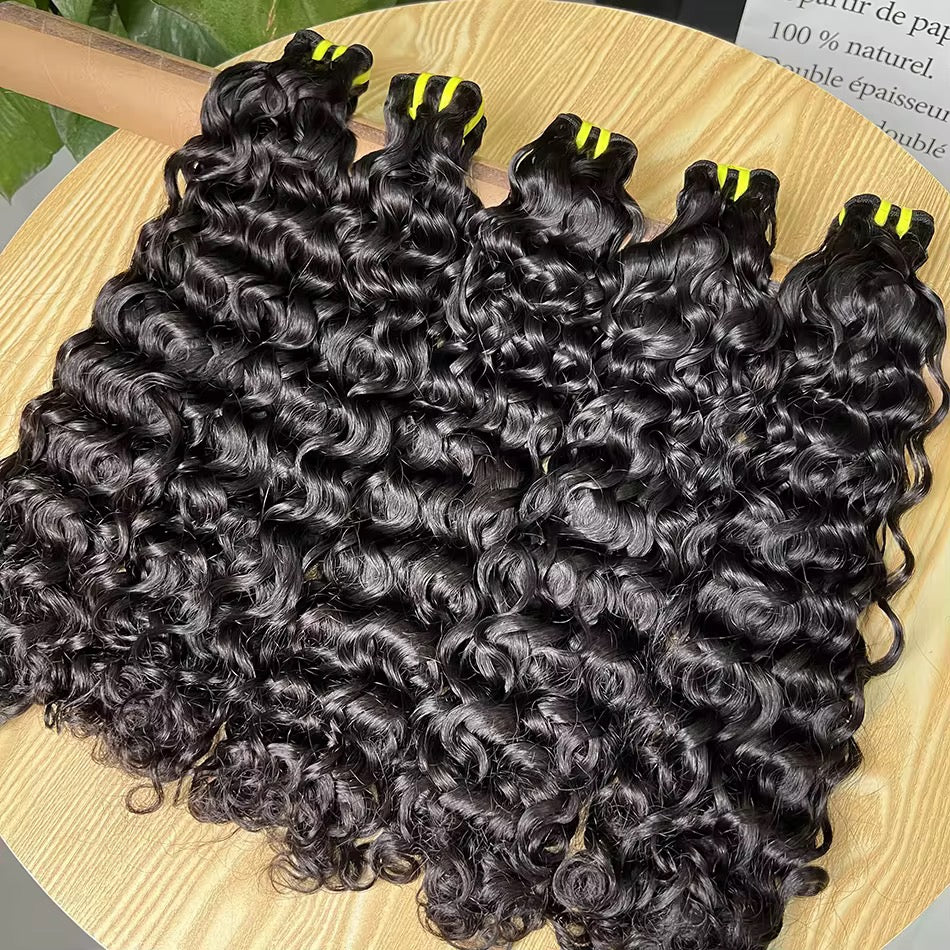 12A Water Wave Bundles – Double Drawn, 100% Raw Vietnamese Virgin Human Hair, Cuticle-Aligned | Baddie Beauty Boutique