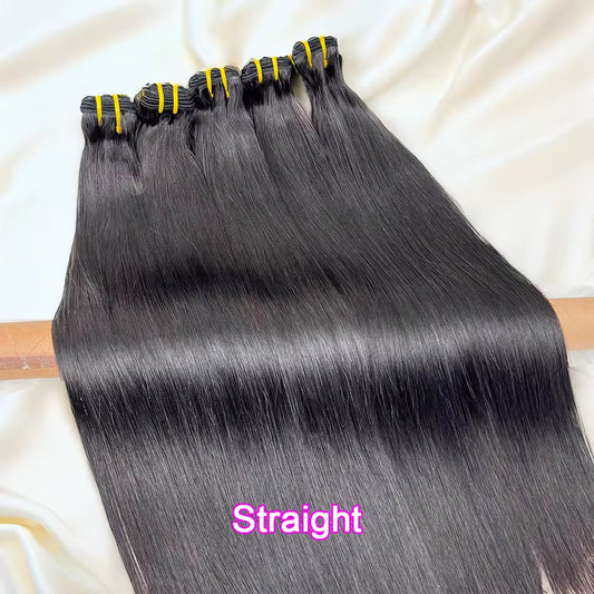 12A Virgin Straight Bundles – Double Drawn, 100% Cuticle-Aligned Human Hair | Baddie Beauty Boutique
