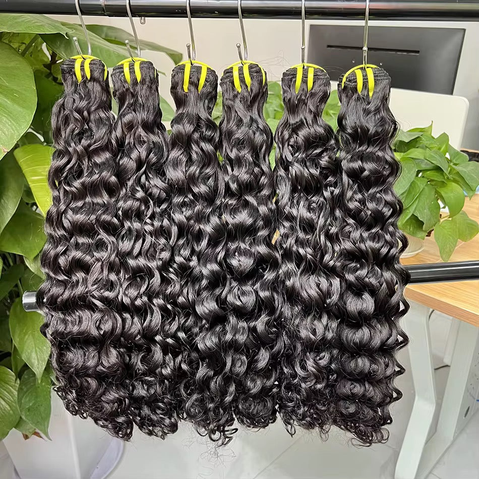 12A Water Wave Bundles – Double Drawn, 100% Raw Vietnamese Virgin Human Hair, Cuticle-Aligned | Baddie Beauty Boutique