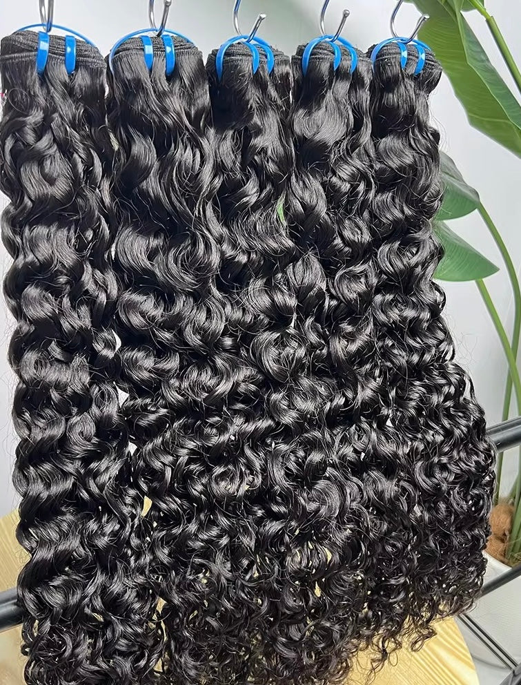 Baddie Beauty Boutique – 15A Double Drawn Water Wave Raw Vietnamese Virgin Hair Bundles