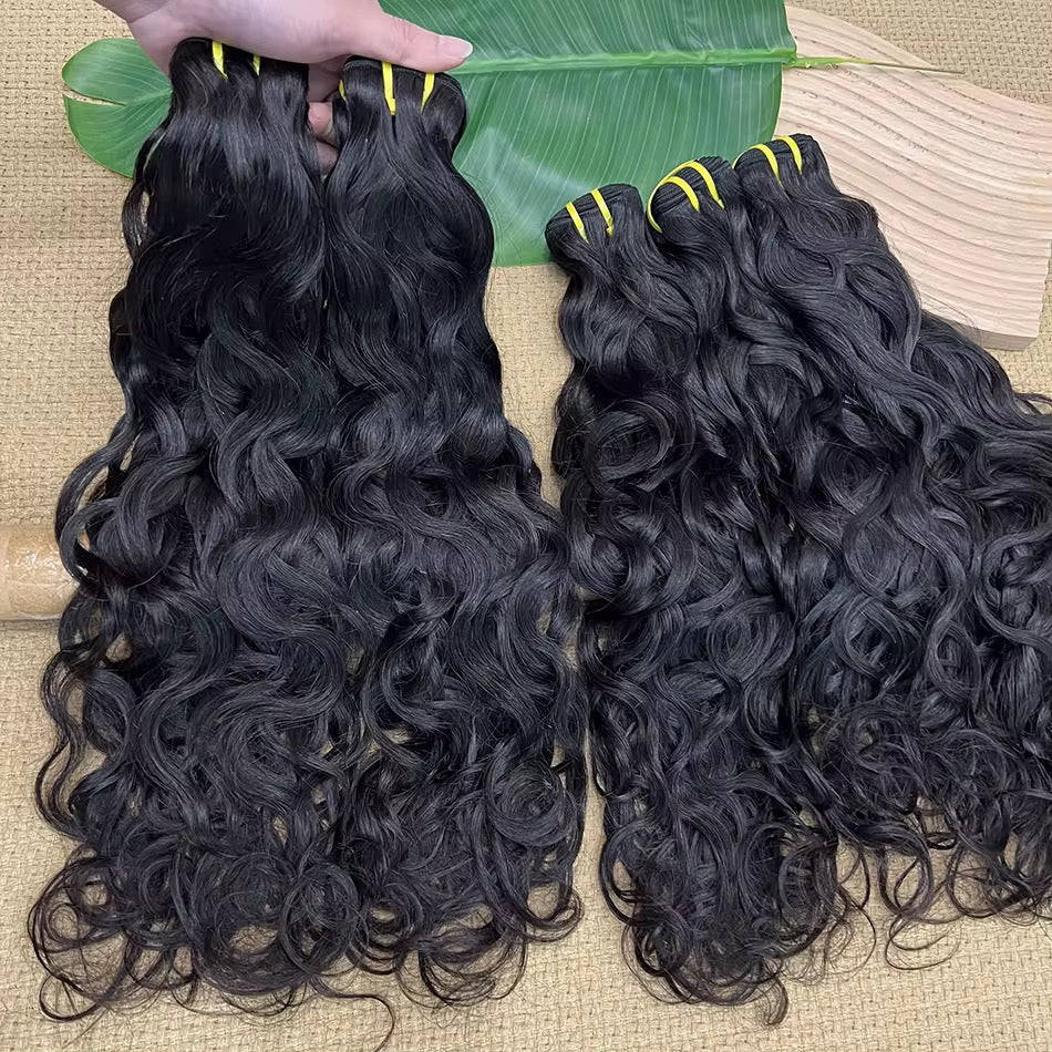 12A Indian Natural Wave Bundles – 100% Raw Virgin, Unprocessed & Cuticle-Aligned Human Hair Weave | Baddie Beauty Boutique