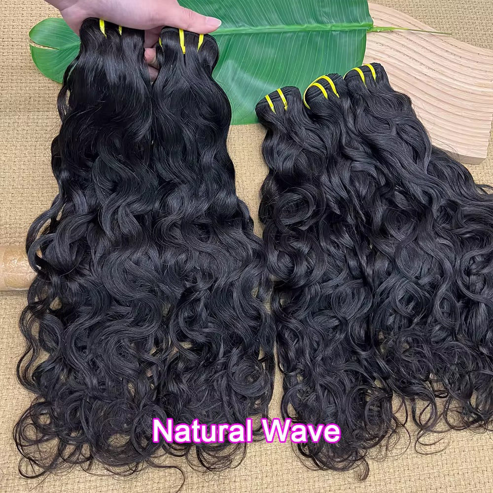 12A Indian Natural Wave Bundles – 100% Raw Virgin, Unprocessed & Cuticle-Aligned Human Hair Weave | Baddie Beauty Boutique